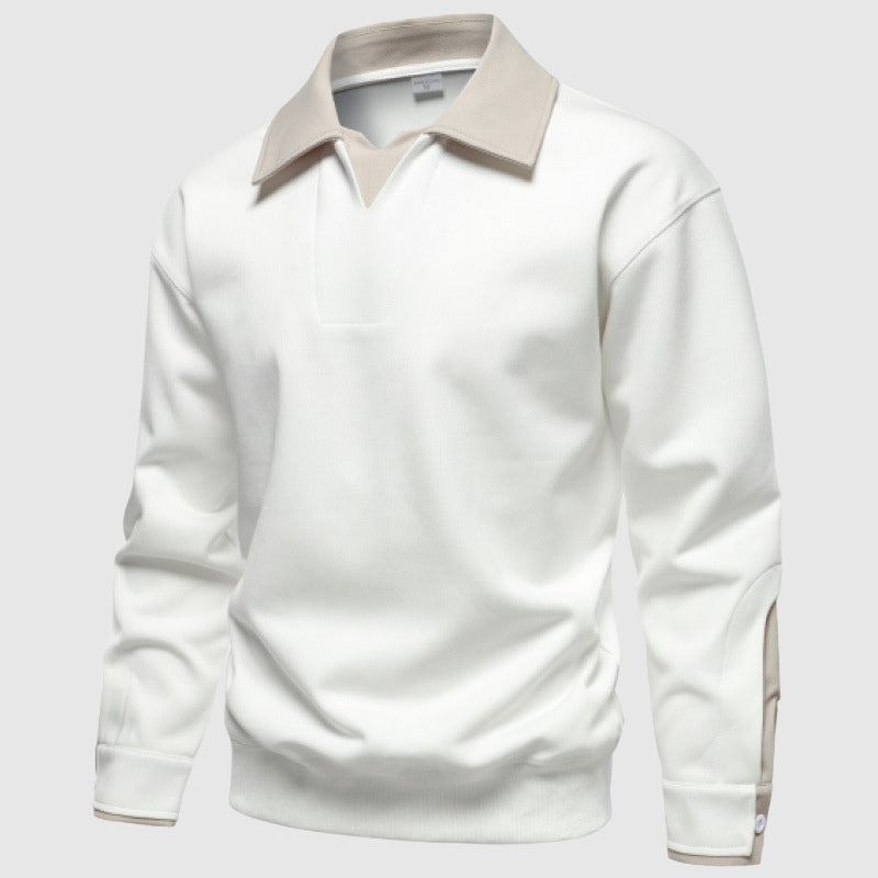 Contrast Collar Knit Pullover