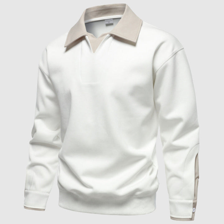 Contrast Collar Knit Pullover