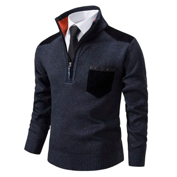 Quarter-Zip Men’s Sweater with Pocket