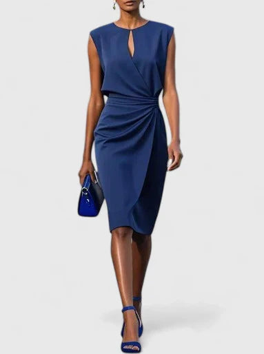 Serenavine | Sleek Draped Women’s Midi Dress