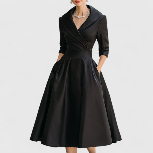 Elegant Pleated Midi Dress