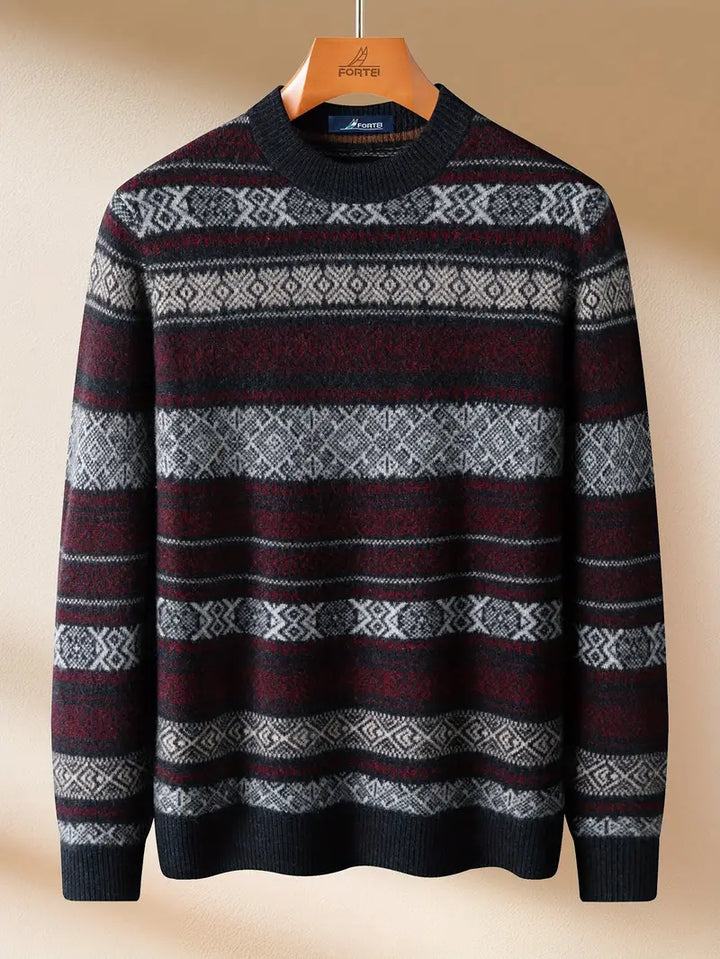 Patterned Crew Neck Men’s Sweater