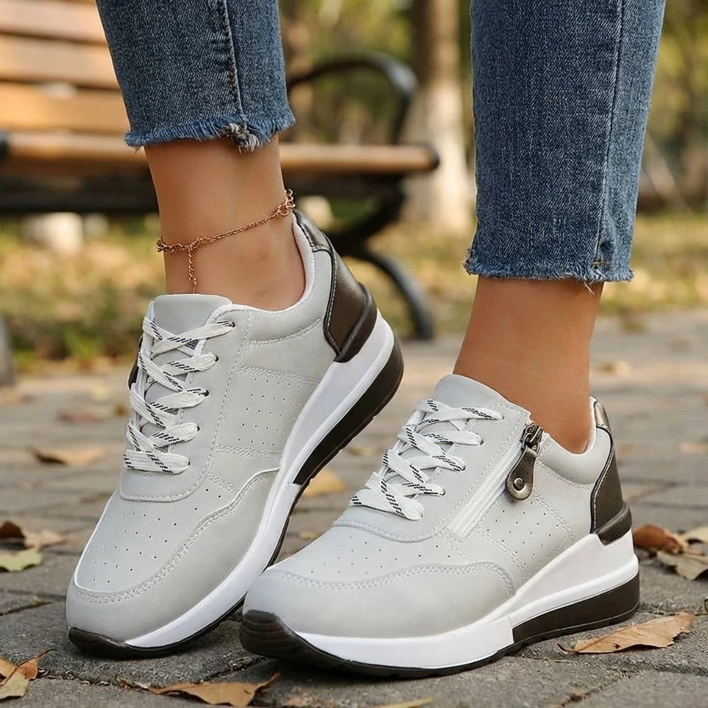 Women’s Orthopedic Walking Sneakers with Side Zipper