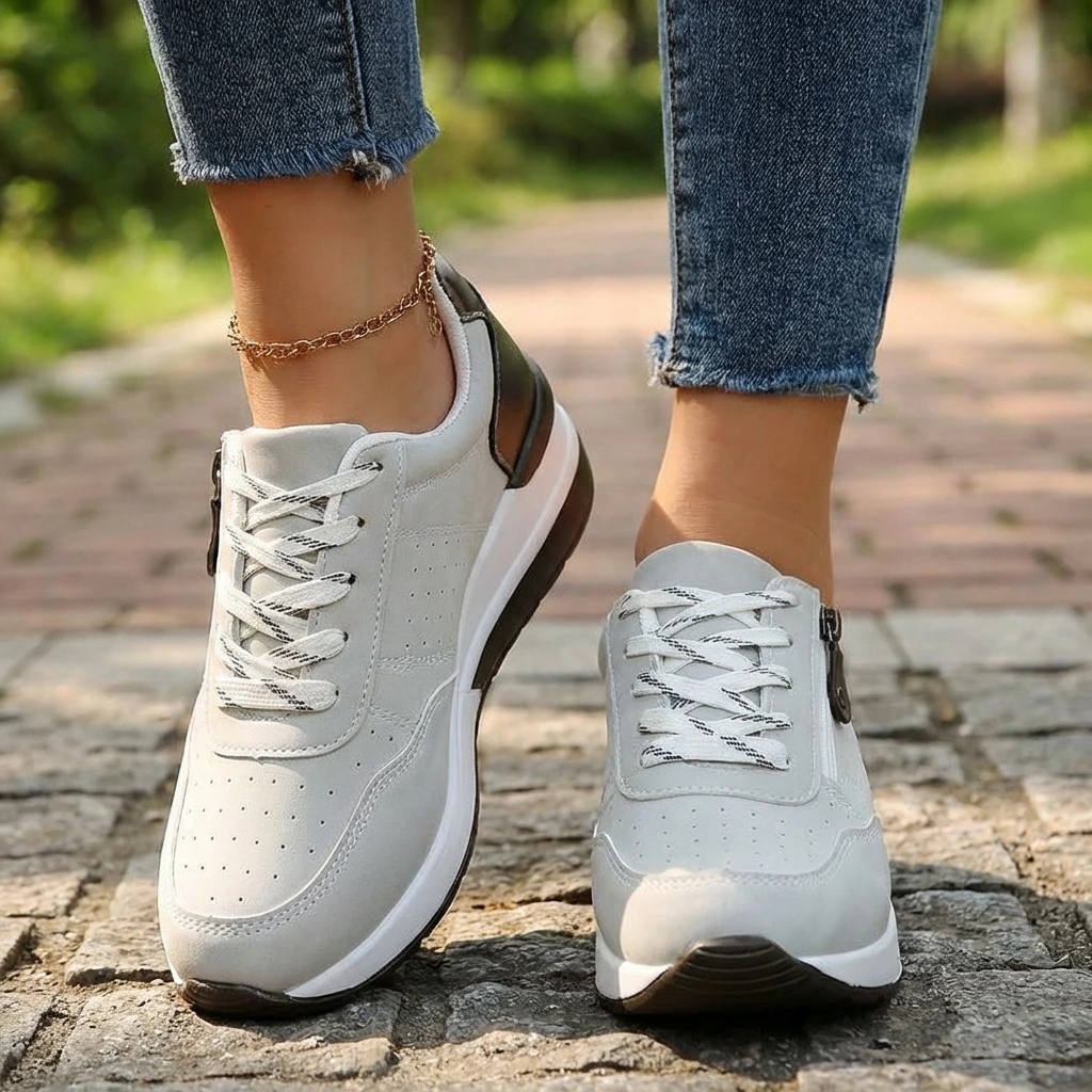 Women’s Orthopedic Walking Sneakers with Side Zipper