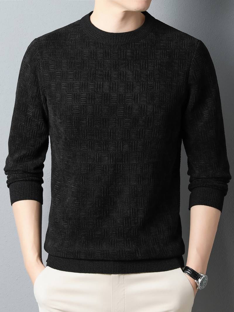 Textured Crew-Neck Men’s Sweater