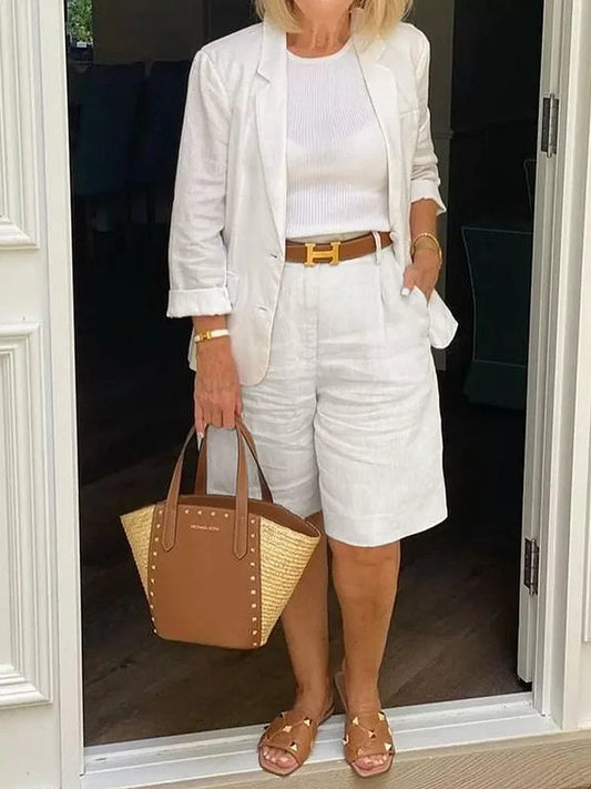 Sasha | Women’s Short-Sleeve Blazer & Shorts Set