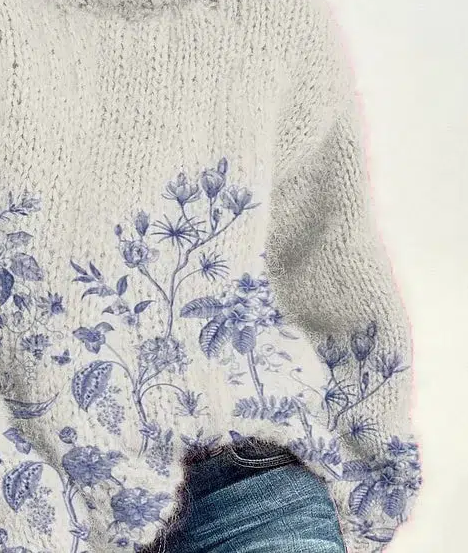 Ilyanne | Floral Knit Sweater
