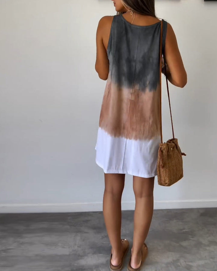 Mara | Women’s Ombre Sleeveless Swing Mini Dress