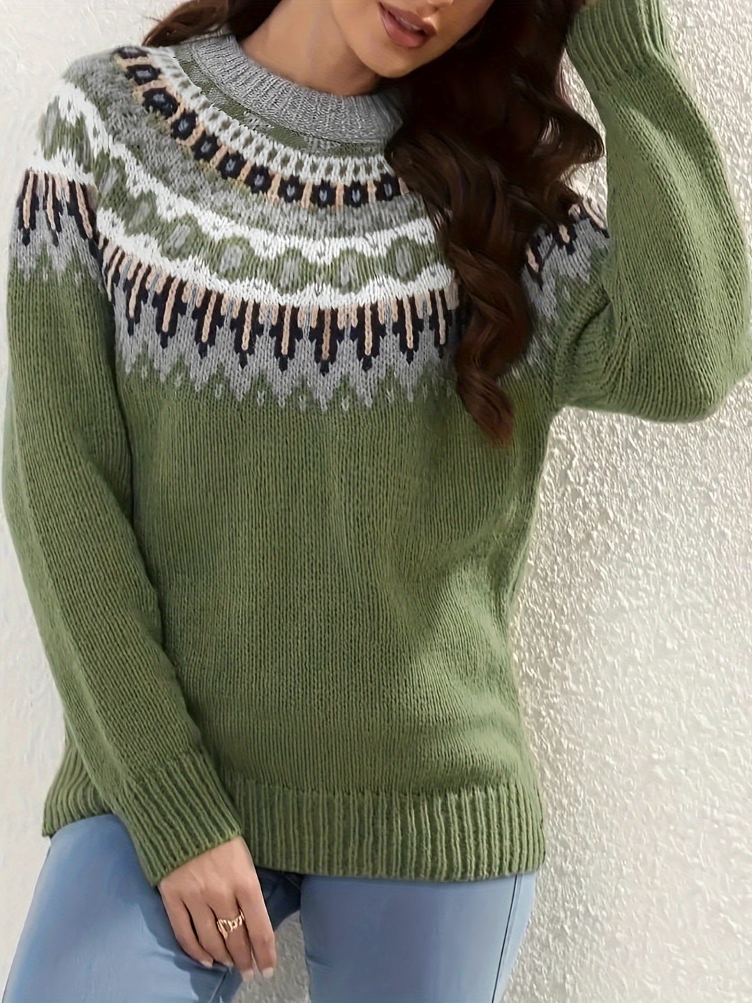 Averine | Patterned Knit Sweater