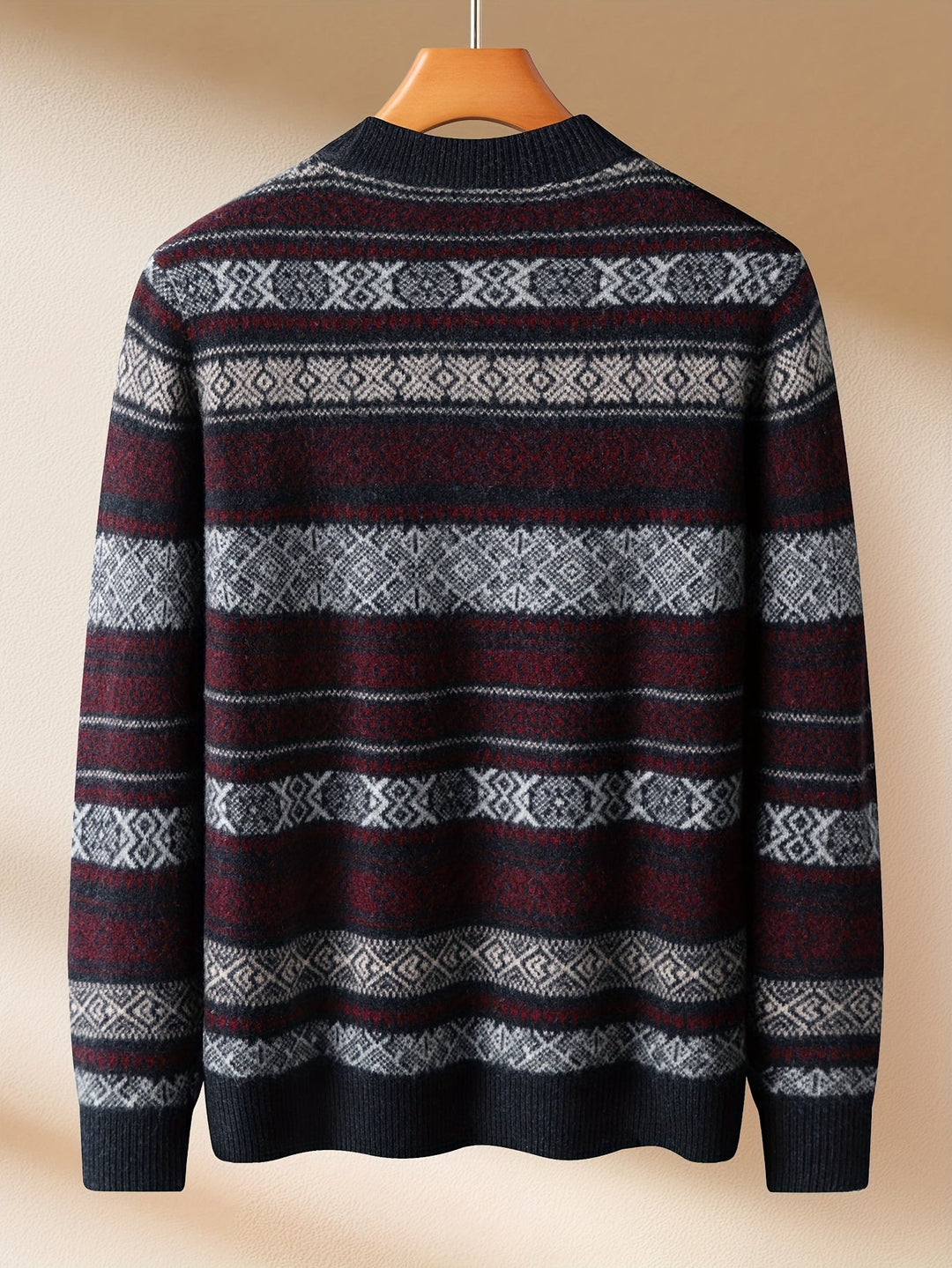 Patterned Crew Neck Men’s Sweater