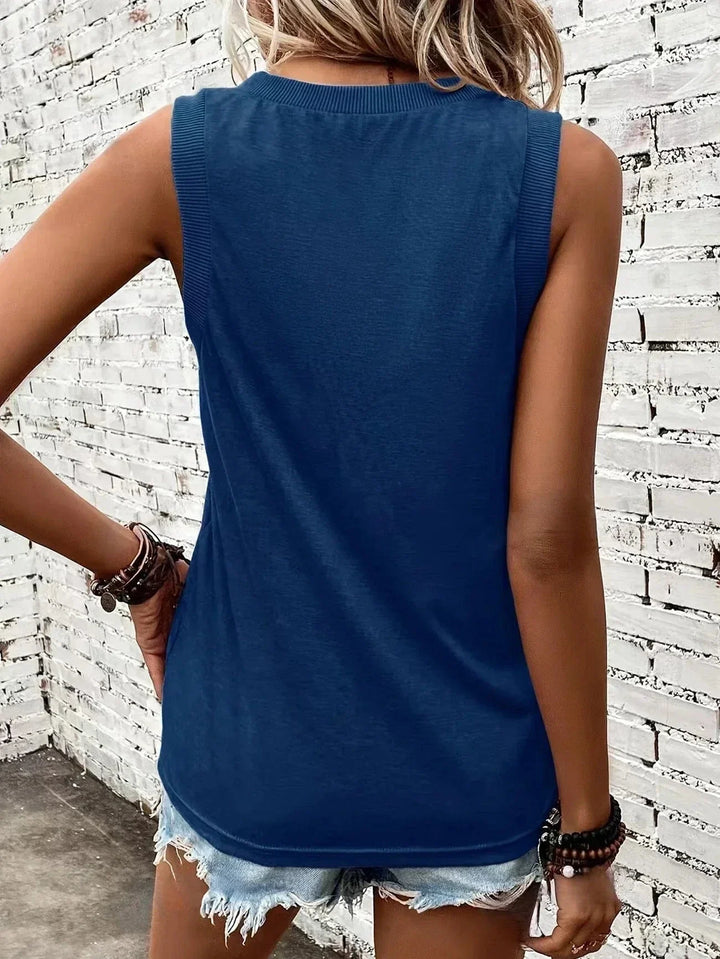 Solenya | Casual V-Neck Tank Top