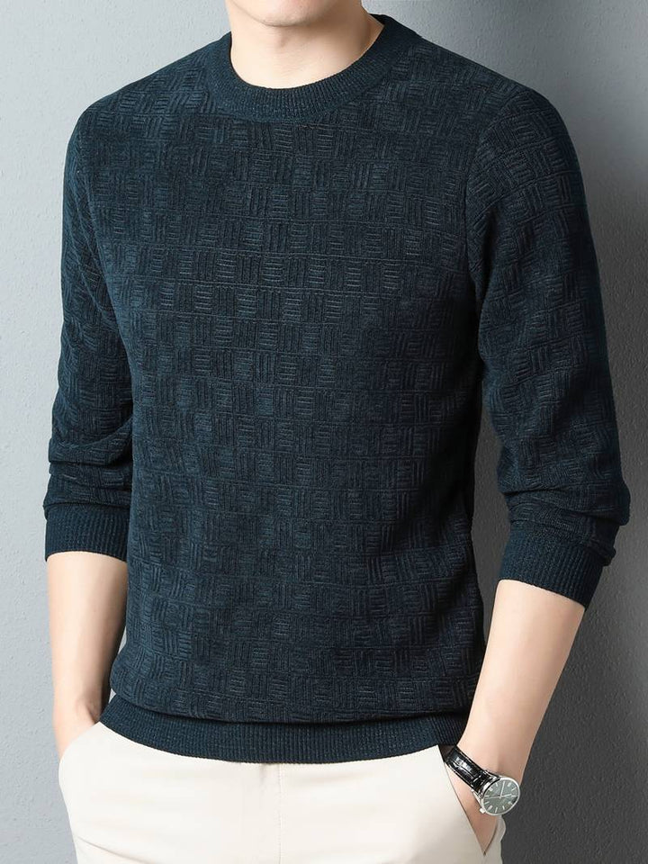 Textured Crew-Neck Men’s Sweater
