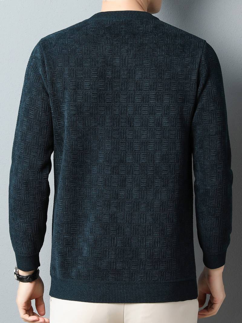 Textured Crew-Neck Men’s Sweater