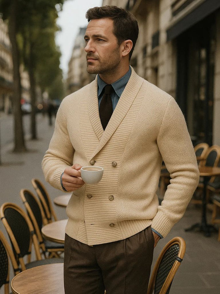 Shawl Collar Knit Cardigan