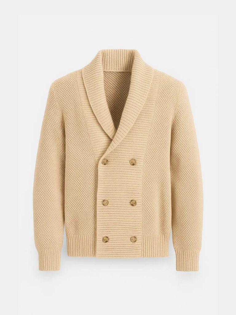 Shawl Collar Knit Cardigan