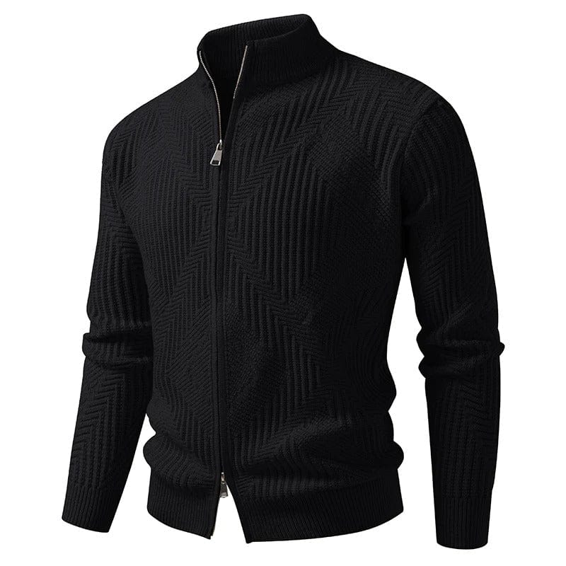 Men’s Textured Full-Zip Cardigan