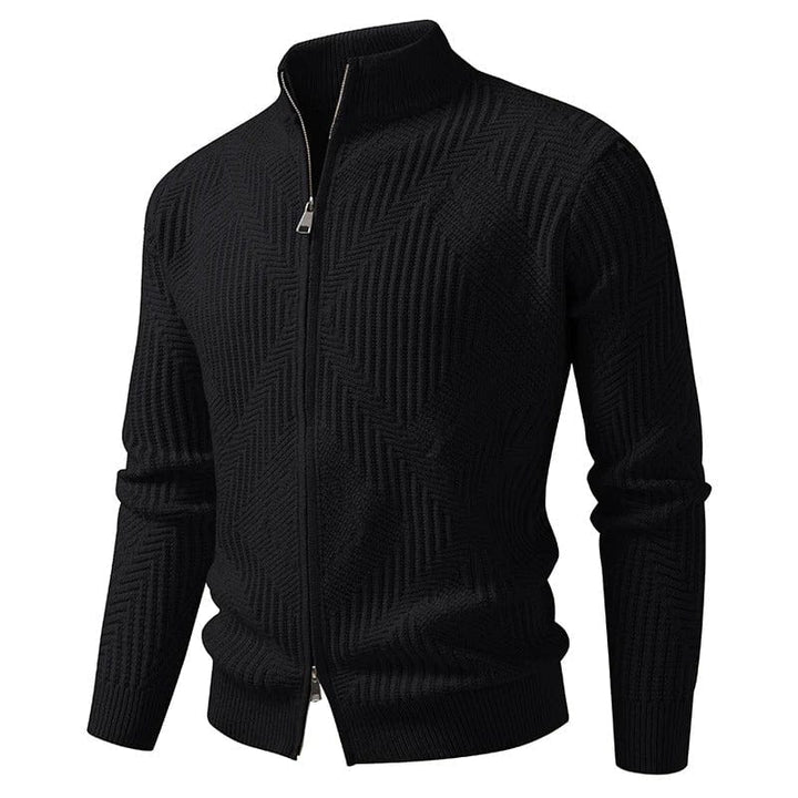 Men’s Textured Full-Zip Cardigan