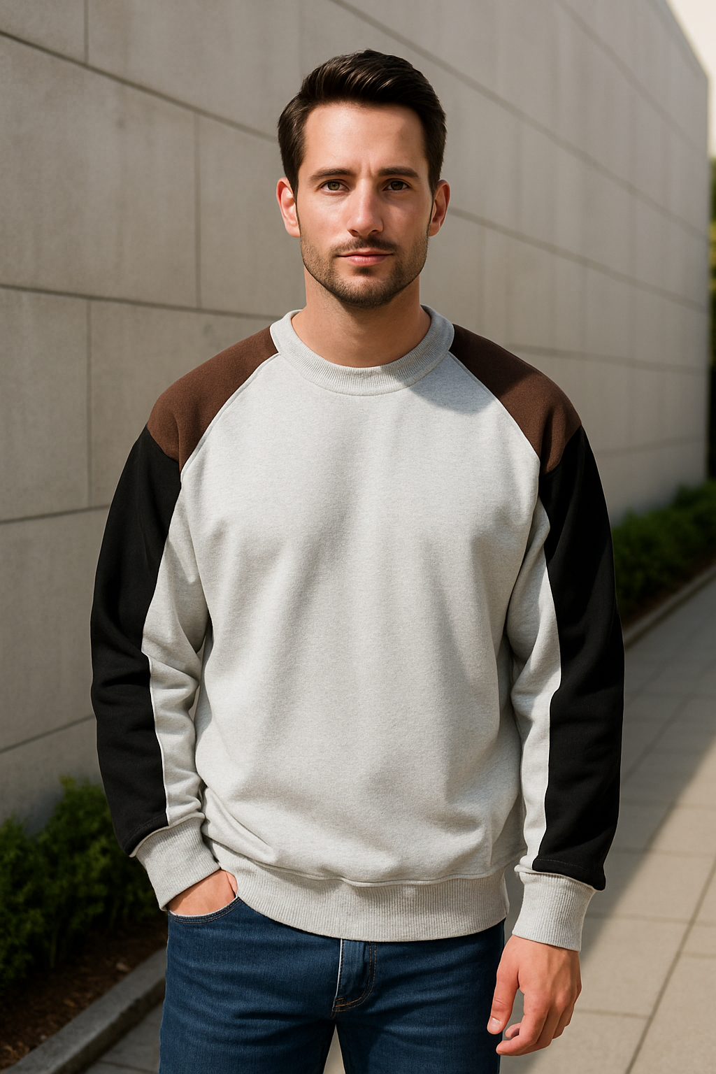 Colorblock Men’s Crewneck Sweatshirt