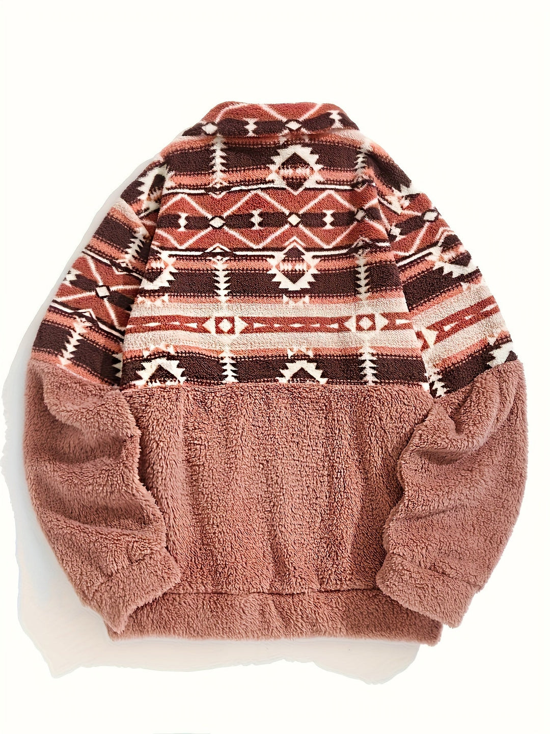 Elowen | Warm Patterned Half Zip Sweater
