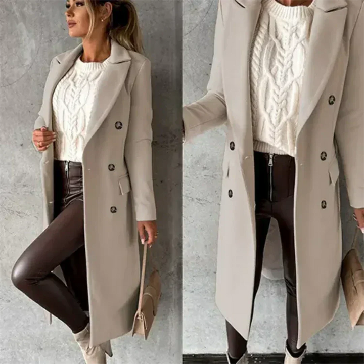 Elowen | Elegant Long Winter Trench Coat