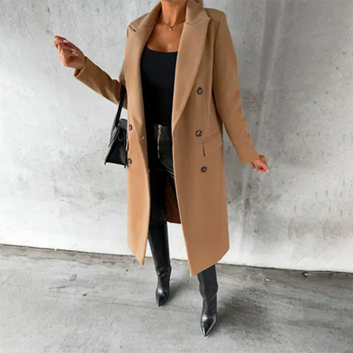 Elowen | Elegant Long Winter Trench Coat