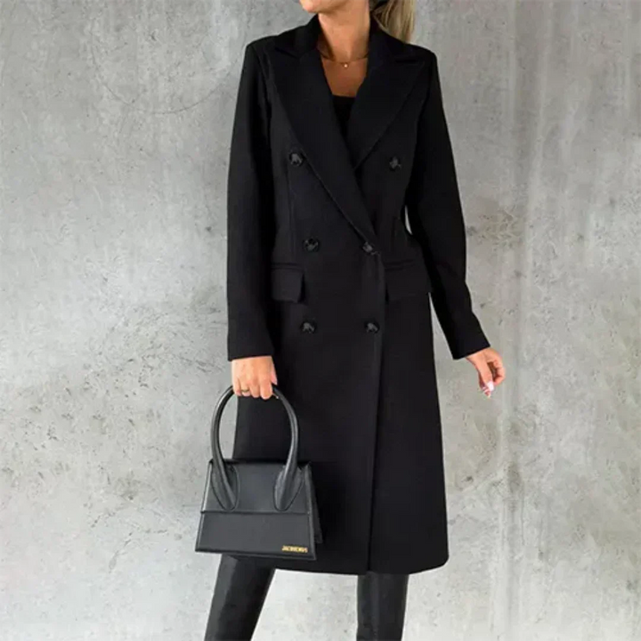 Elowen | Elegant Long Winter Trench Coat