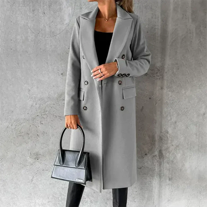 Elowen | Elegant Long Winter Trench Coat