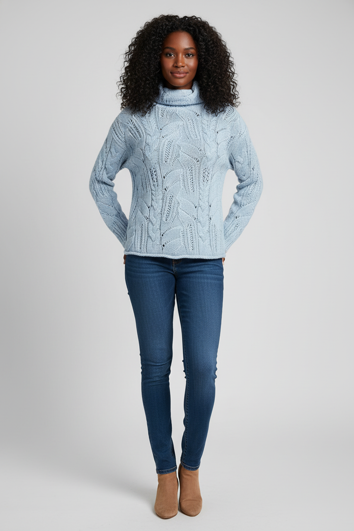 Arielle | Cozy Cable Knit Turtleneck Sweater