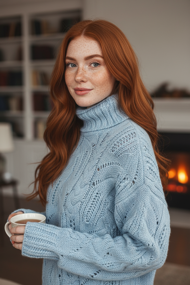 Arielle | Cozy Cable Knit Turtleneck Sweater