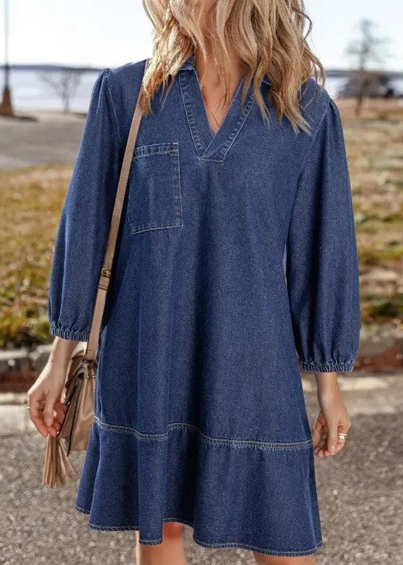 Elisoria | Casual Denim Shirt Dress
