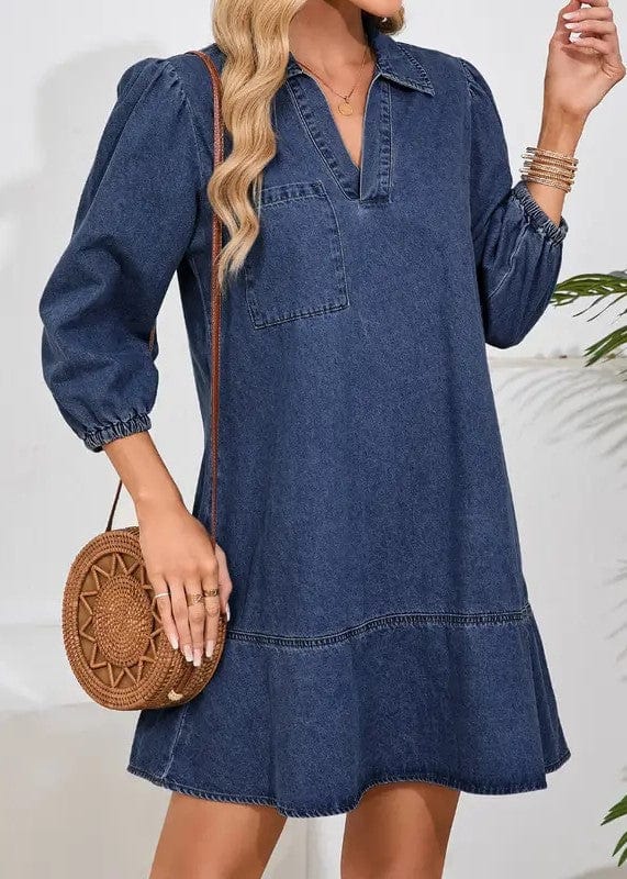 Elisoria | Casual Denim Shirt Dress