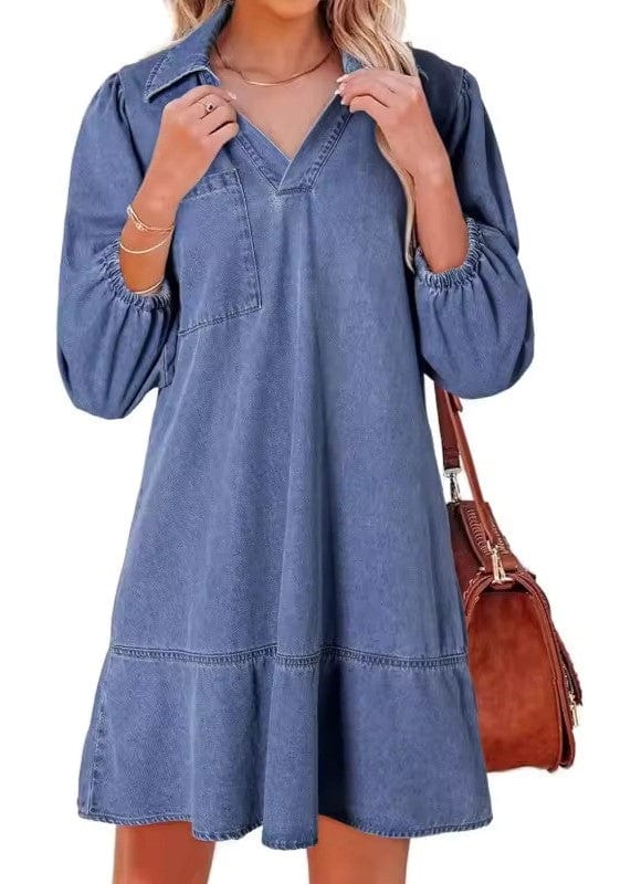 Elisoria | Casual Denim Shirt Dress