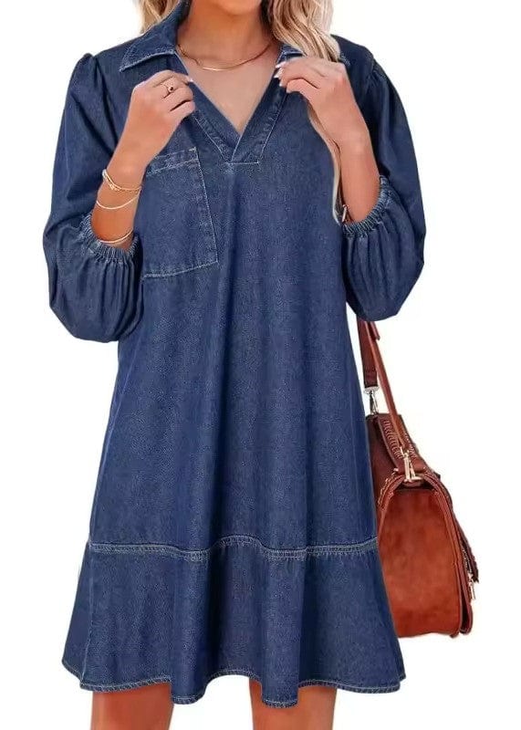 Elisoria | Casual Denim Shirt Dress