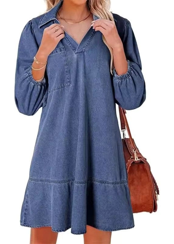Elisoria | Casual Denim Shirt Dress