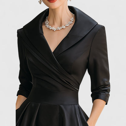 Elegant Pleated Midi Dress