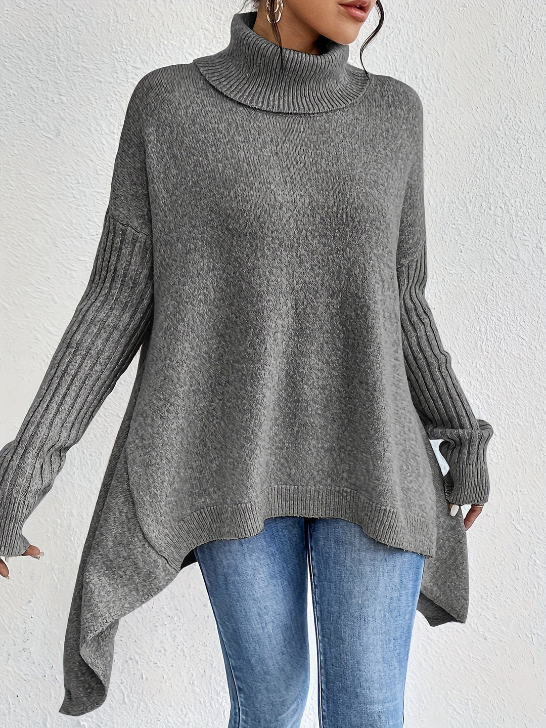 Isolde | Oversized Turtleneck Knit Sweater