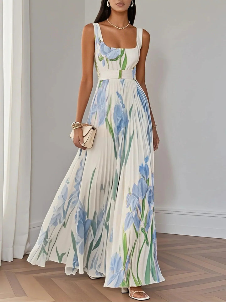 Floral Square-Neck Maxi Dress
