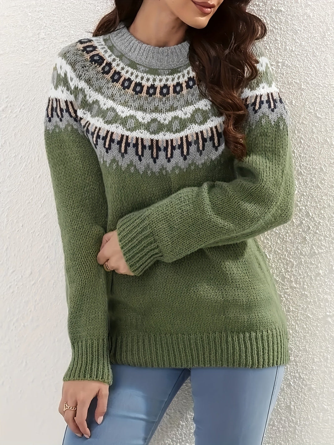 Averine | Patterned Knit Sweater
