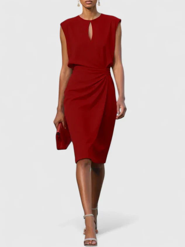 Serenavine | Sleek Draped Women’s Midi Dress