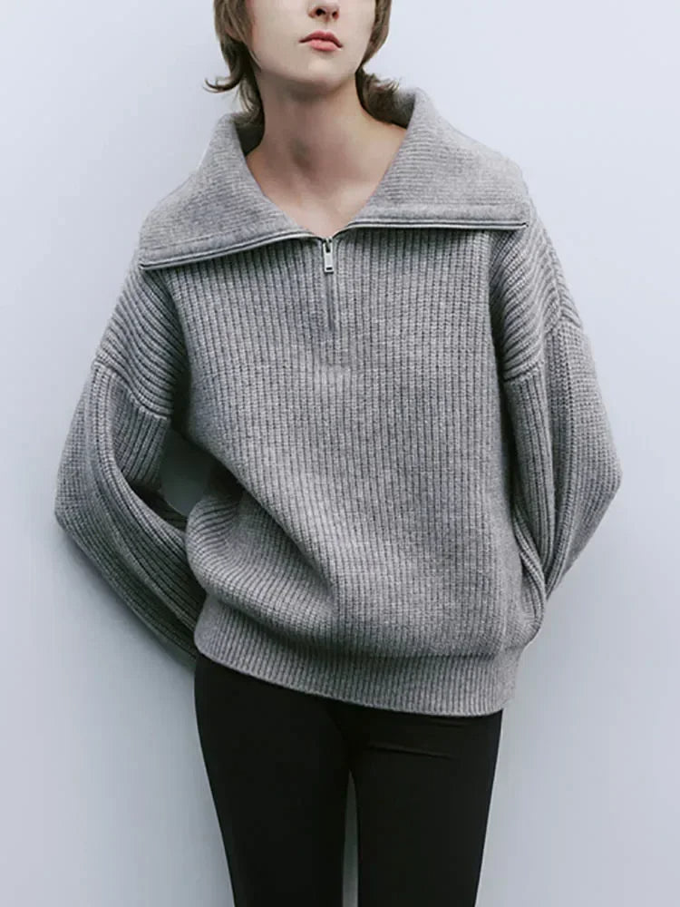 Maelis | Half-Zip Ribbed Sweater