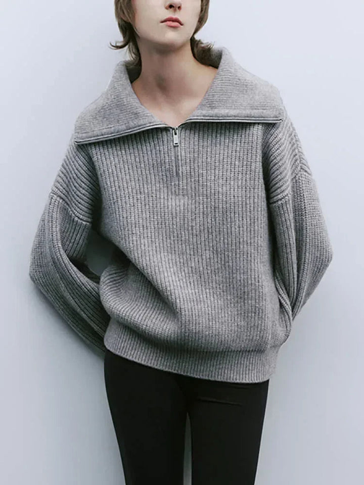 Maelis | Half-Zip Ribbed Sweater