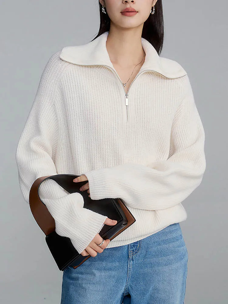 Maelis | Half-Zip Ribbed Sweater