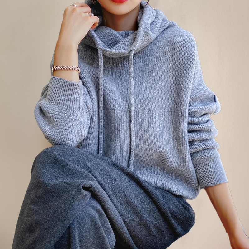 Kaia | Cozy Oversized Knit Hoodie