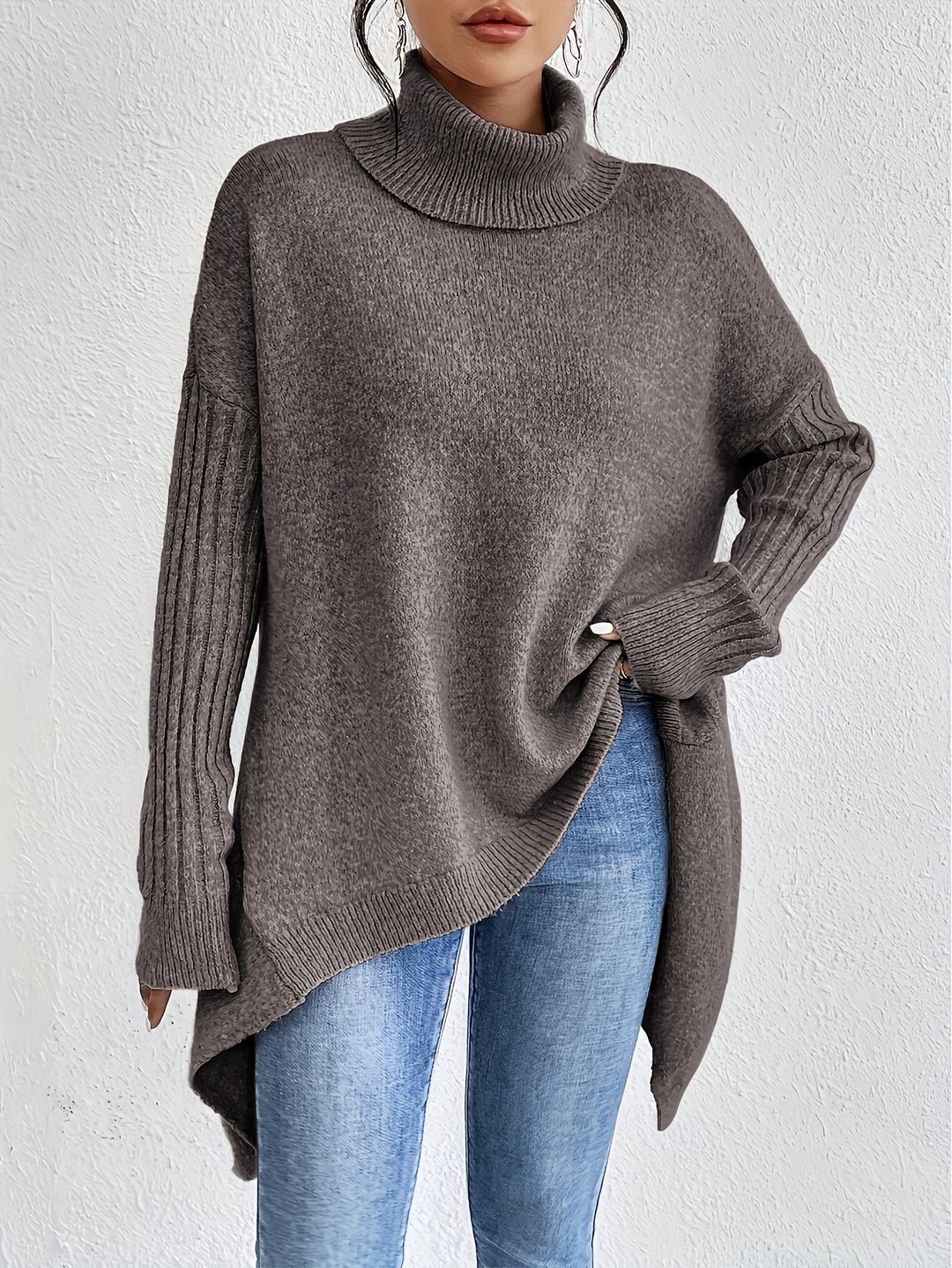 Isolde | Oversized Turtleneck Knit Sweater