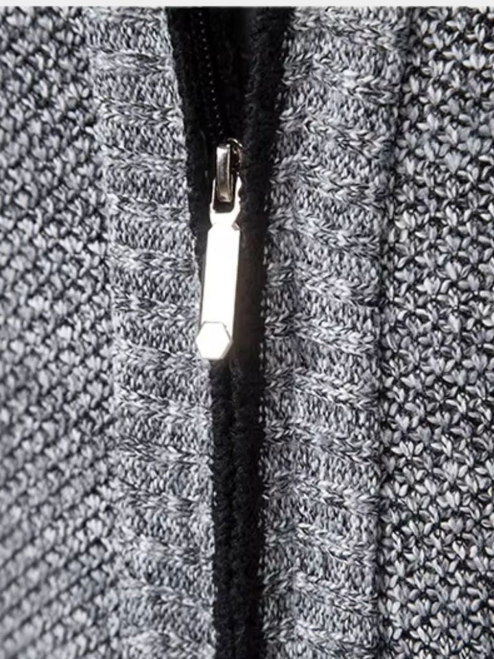 Textured Zip-Up Knit Vest