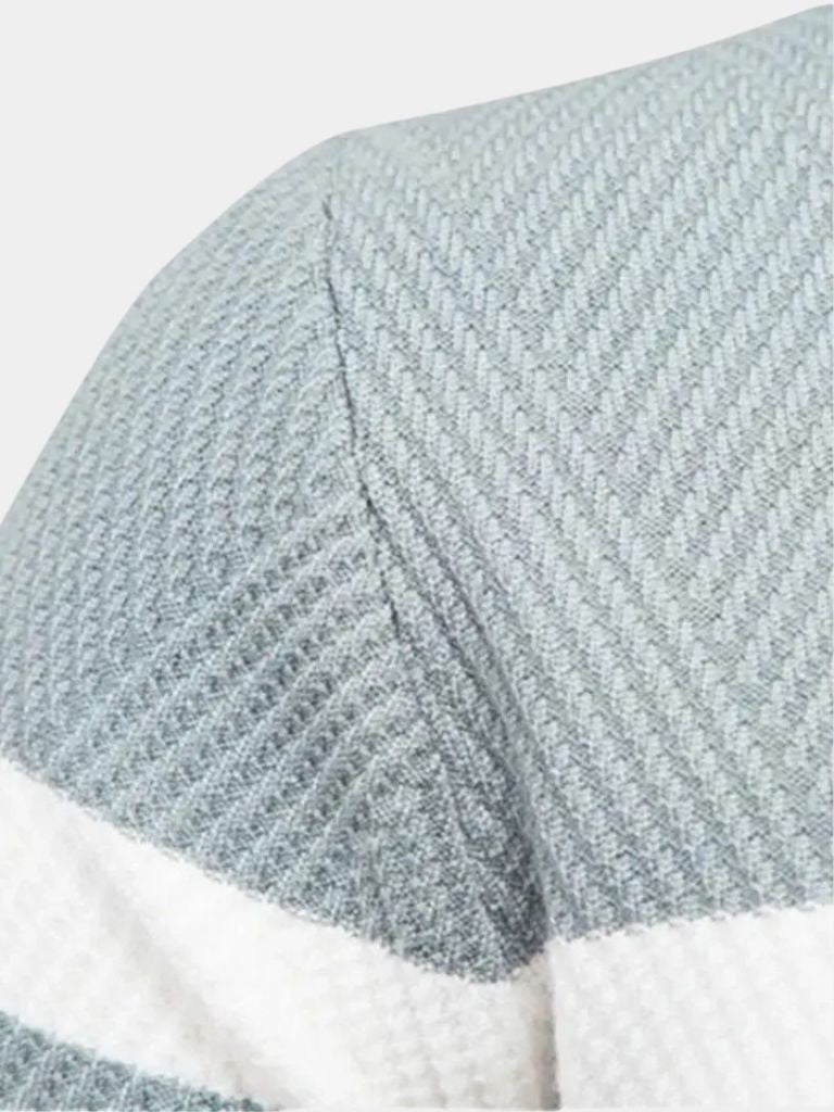 Textured Stripe Crewneck Sweater