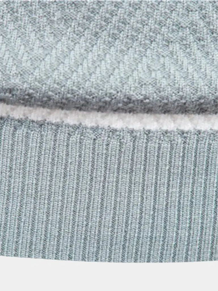 Textured Stripe Crewneck Sweater