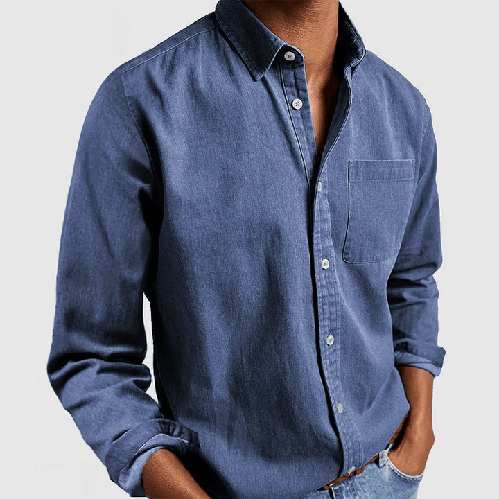 Callum | Men’s Breathable Cotton-Blend Relaxed Casual Shirt