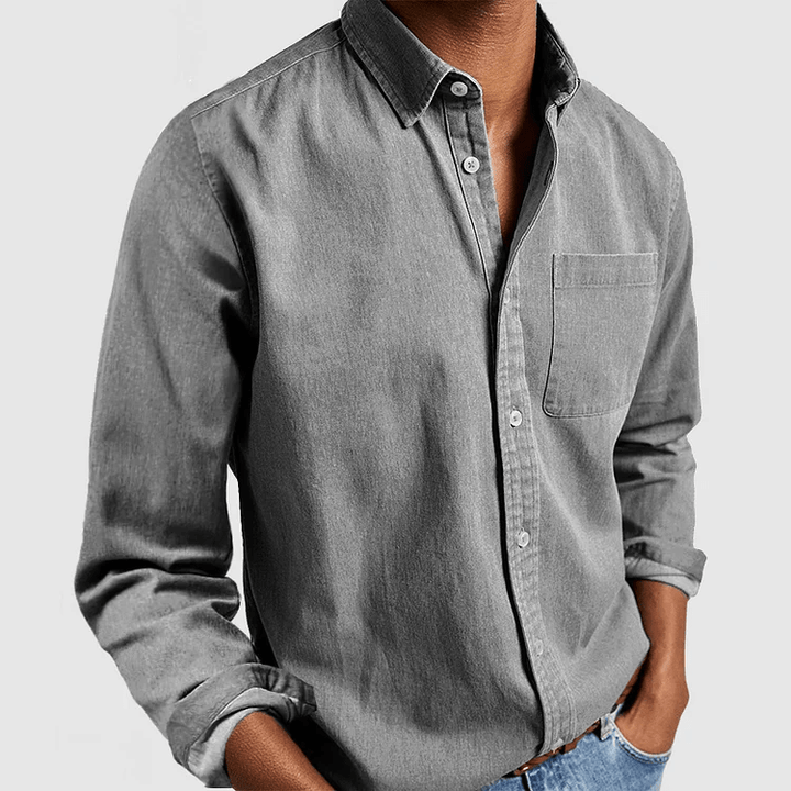 Callum | Men’s Breathable Cotton-Blend Relaxed Casual Shirt