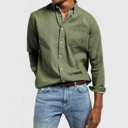 Callum | Men’s Breathable Cotton-Blend Relaxed Casual Shirt